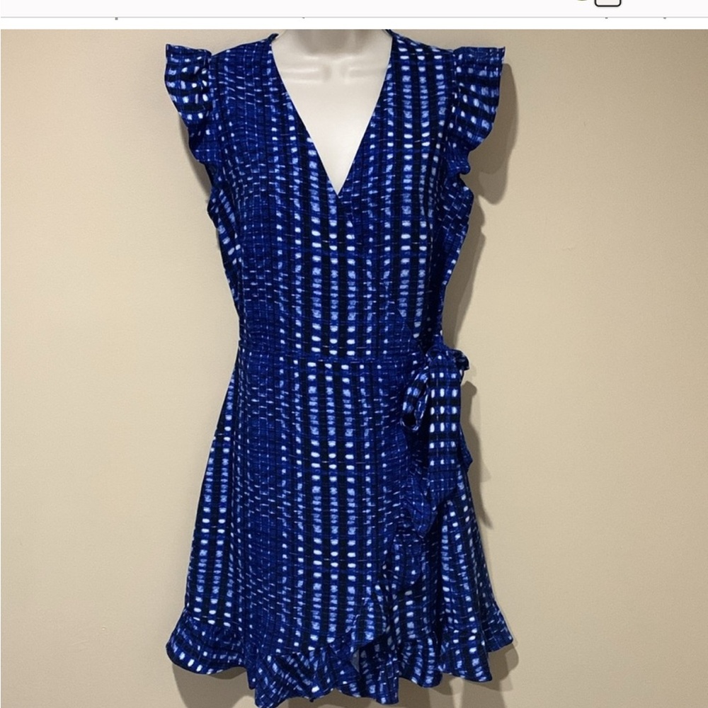 LOFT Petite royal blue wrap dress/romper Size 0P
